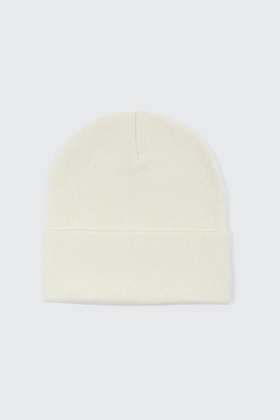 Ardene Super Soft Solid Beanie in Off-White | Polyester/Elastane