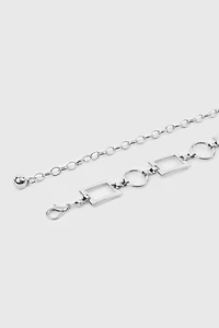 Ceinture à maillons ronds et carrés