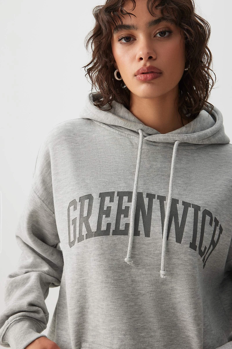 Ardene Printed Oversized Hoodie in | Size | Polyester/Cotton | Fleece-Lined | Eco-Conscious