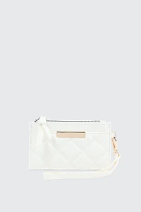 Ardene Quilted Mini Clutch in White