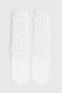Ardene Slouchy Boot Socks in White | Polyester/Spandex