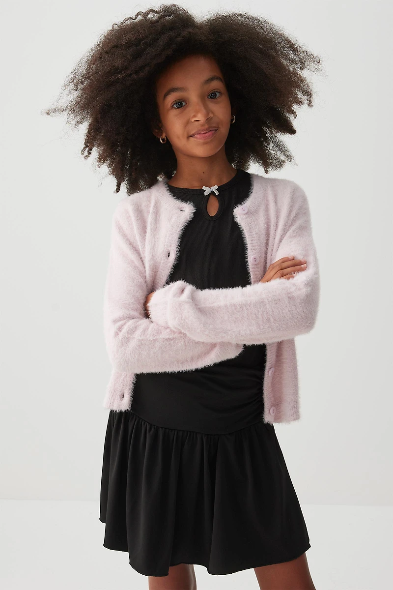 Jupe courte à taille froncée