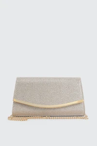 Ardene Enveloppe Clutch in Gold | Faux Leather/Polyester