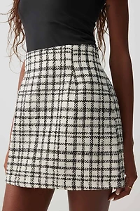 Jupe courte en tweed