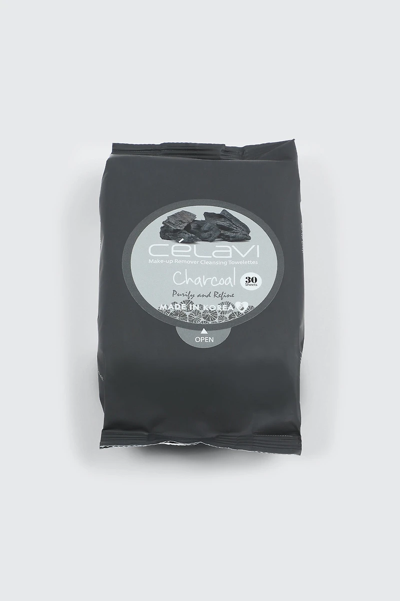 Lingettes démaquillantes au charbon