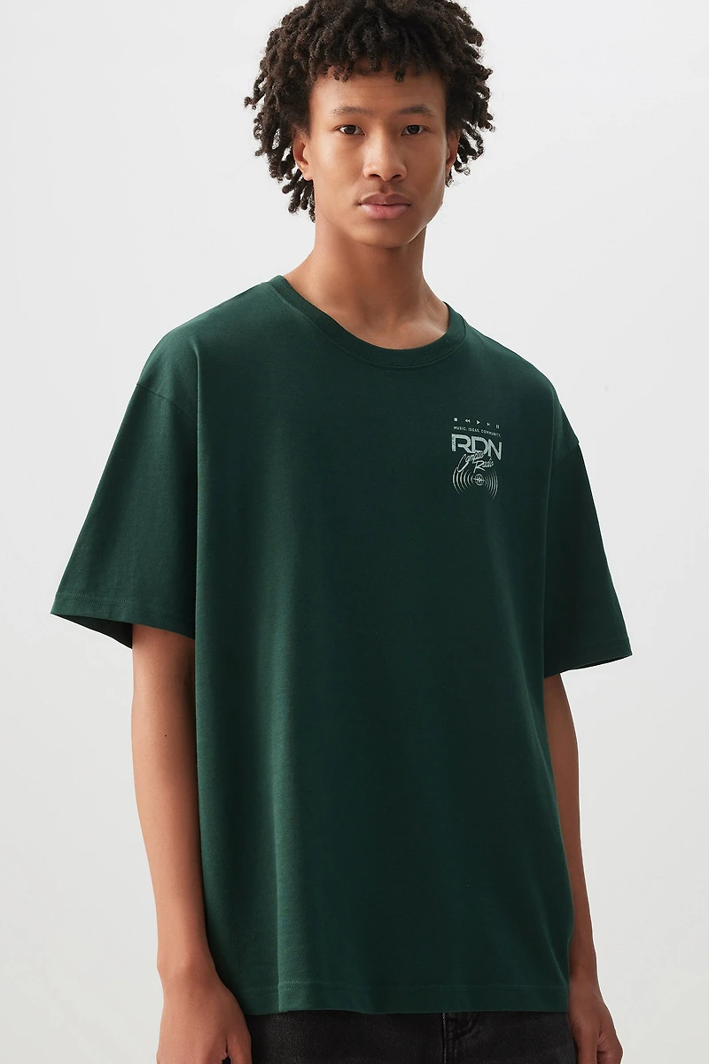 Ardene Man Graphic T-Shirt For Men in Dark | Size | 100% Cotton