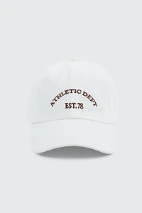 Ardene Embroidered Cap in Off-White | 100% Cotton