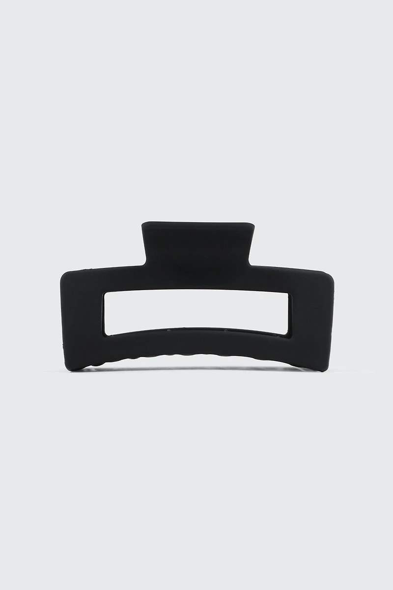 Ardene Rectangular Cutout Hair Claw in Black | Eco-Conscious