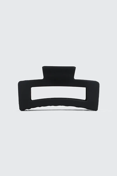 Ardene Rectangular Cutout Hair Claw in Black | Eco-Conscious