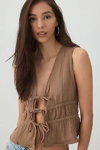 Haut à nouer en gaze