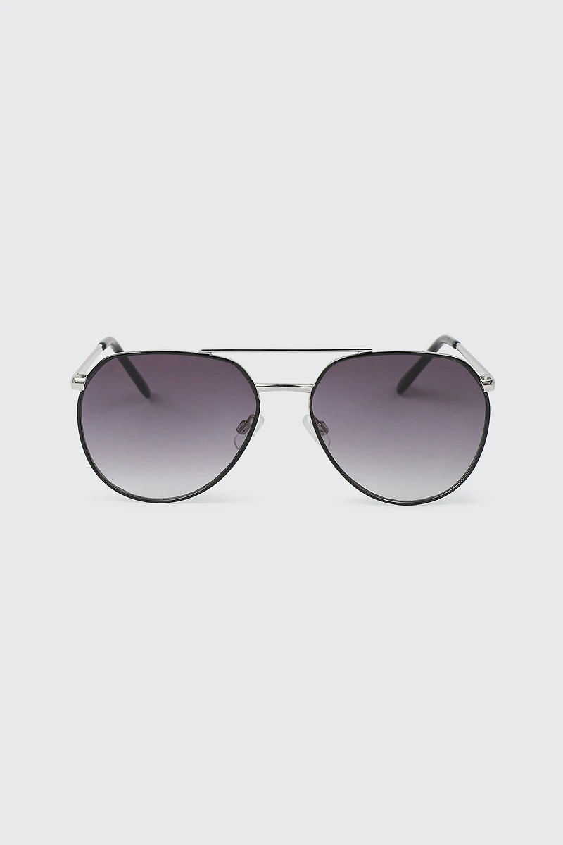 Ardene Man Aviator Sunglasses For Men in Silver