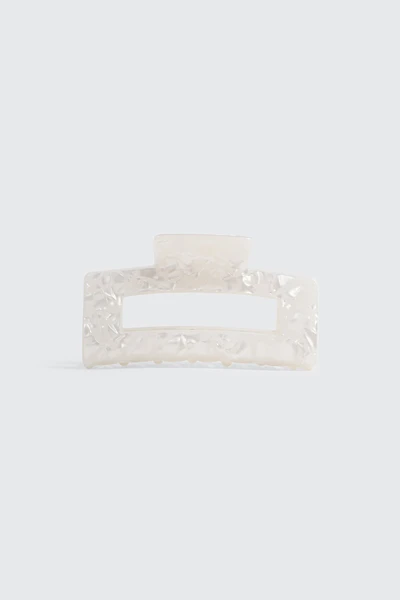 Ardene Rectangular Cutout Hair Claw in White