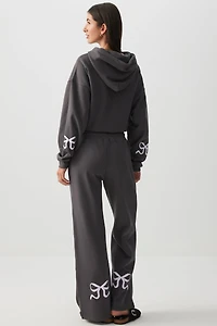 Pantalon de jogging jambe large imprimé boucles