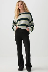 Ardene Fleece Lined Flare Leggings in | Size | Polyester/Elastane | Fleece-Lined