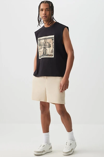 Ardene Man Brief Lined Shorts For Men in Beige | Size XL | Polyester/Elastane