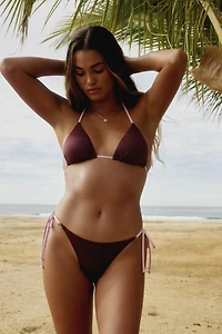 Haut de maillot triangle contrastant