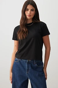 Ardene Basic Short T-Shirt in | Size | Cotton/Elastane | Eco-Conscious