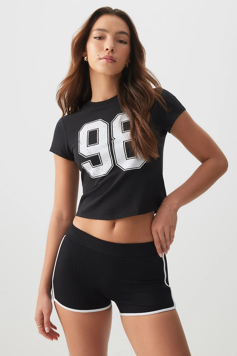 Ardene Dolphin PJ Shorts in Black | Size Small | Nylon/Elastane | Eco-Conscious