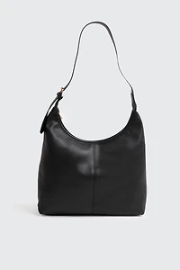 Ardene Large Faux Leather Tote Bag in Black | Faux Leather/Polyester