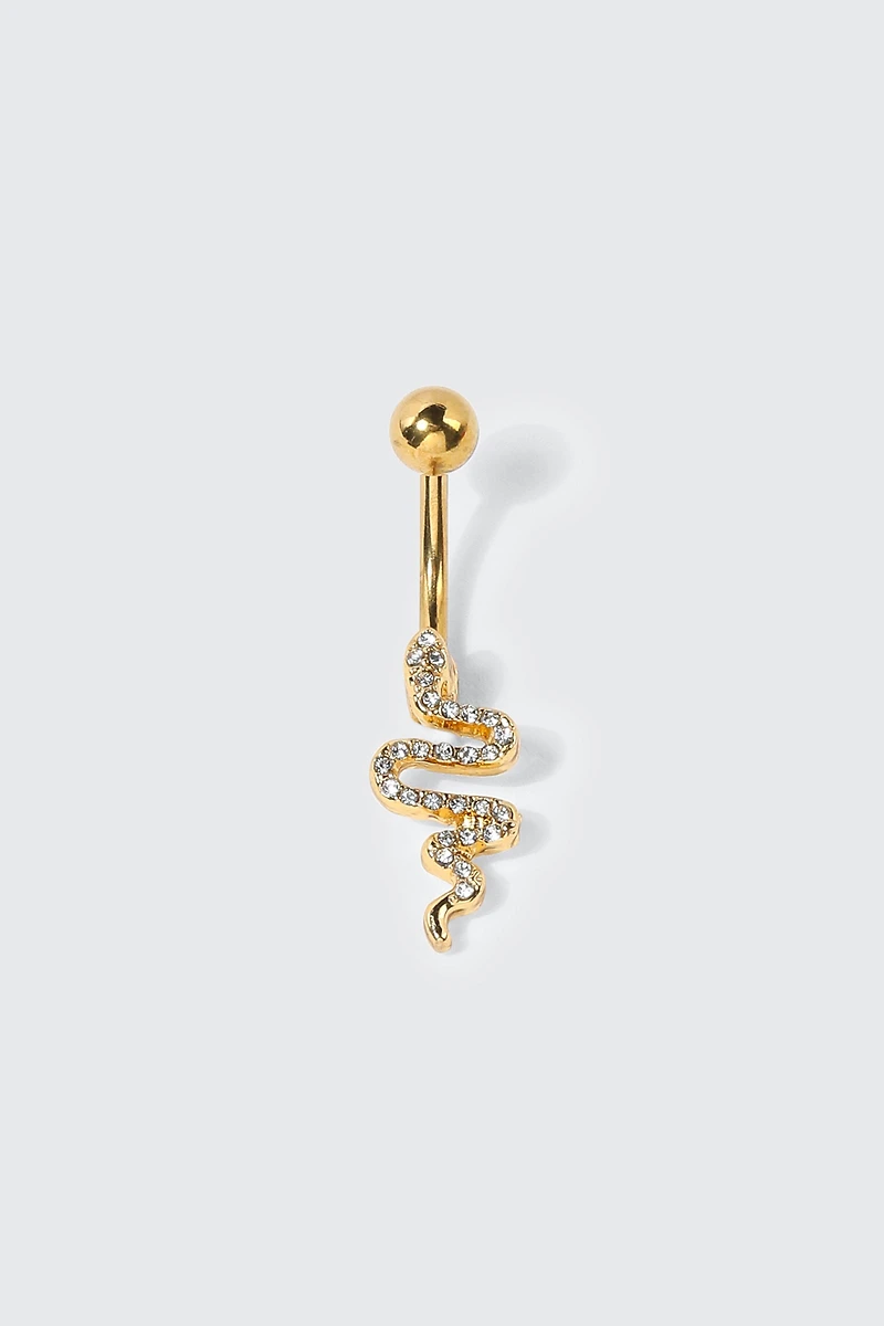 Ardene 14K Gold Plated Snake Navel Piercing
