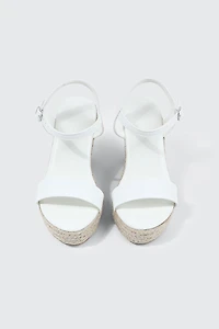 Sandales à talon compensé et bride cheville