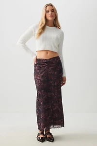Ardene Maxi Mesh Skirt in | Size | Polyester/Spandex