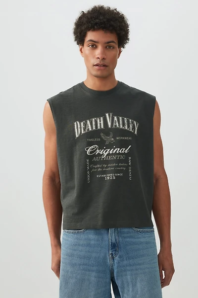 Ardene Man Relaxed Graphic Tank For Men in | Size | 100% Cotton