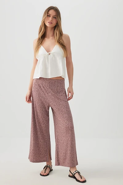 Ardene Culottes with Side Slits in Medium Pink | Size | Polyester/Elastane