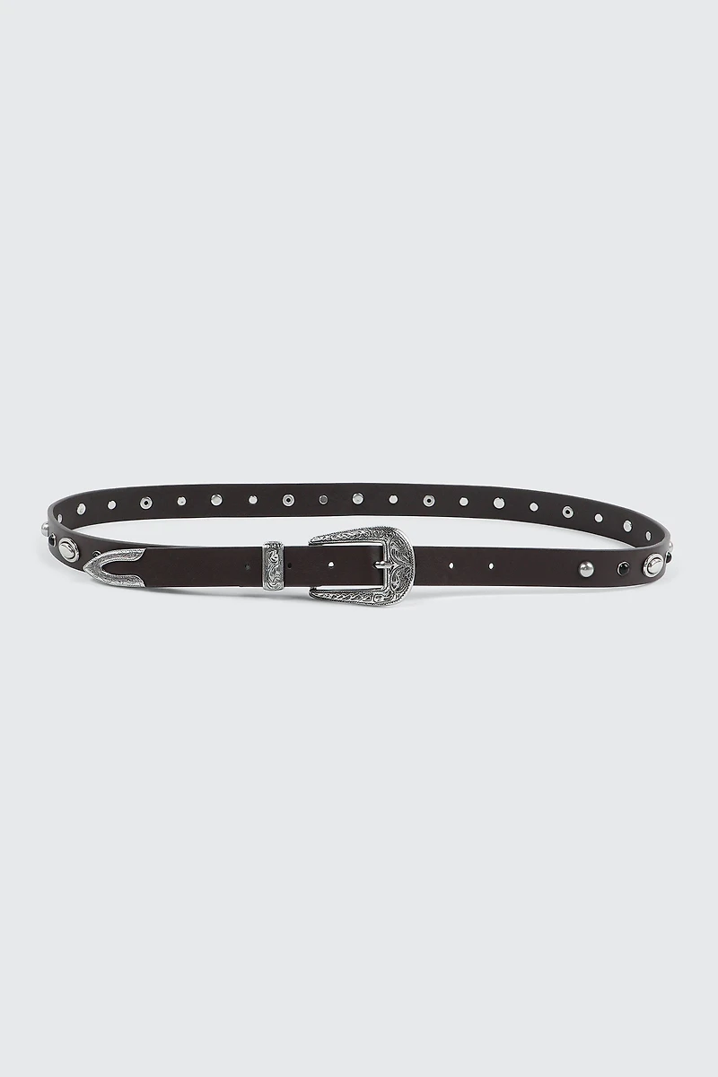 Ceinture fine cloutée style western