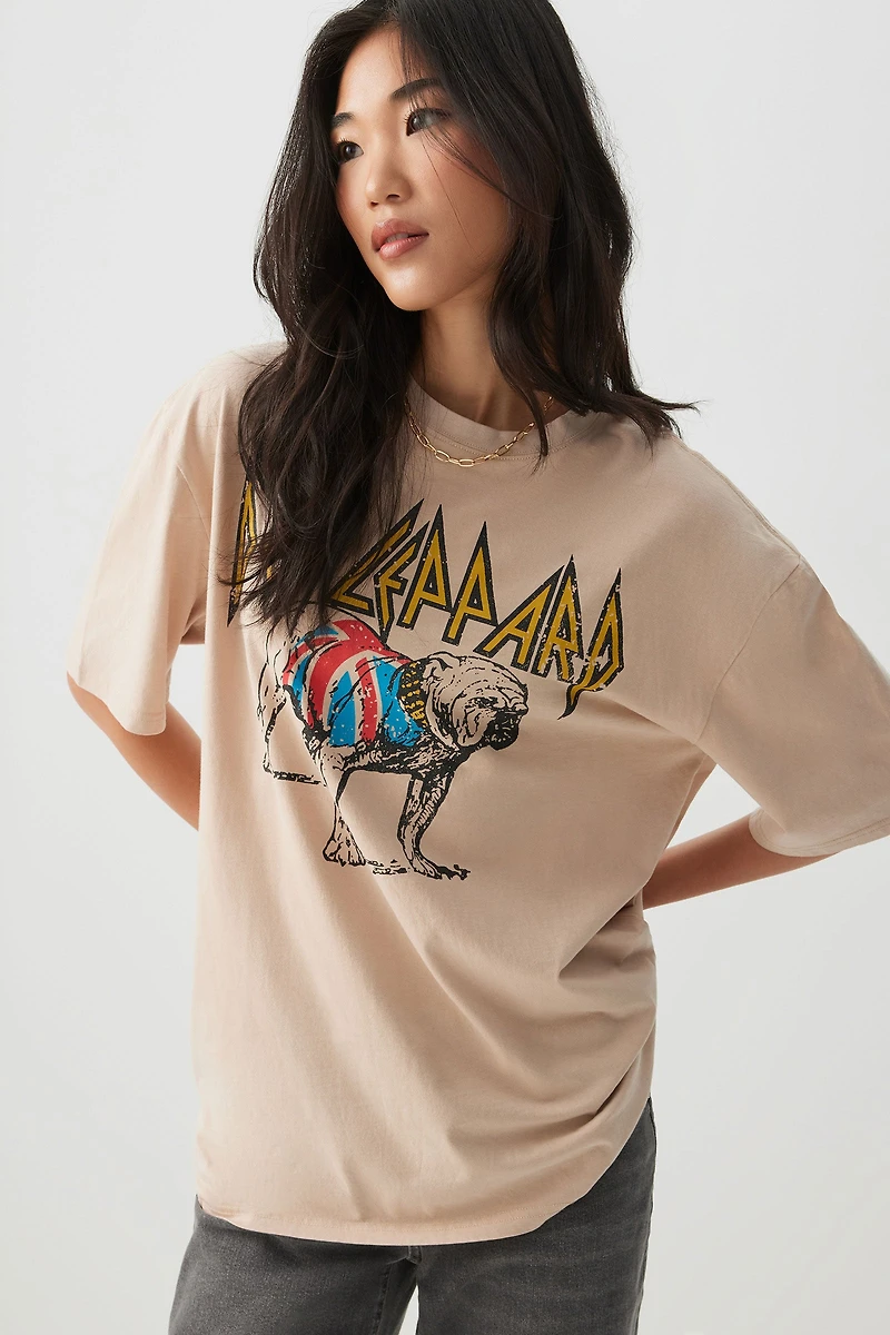 T-shirt Def Leppard ample