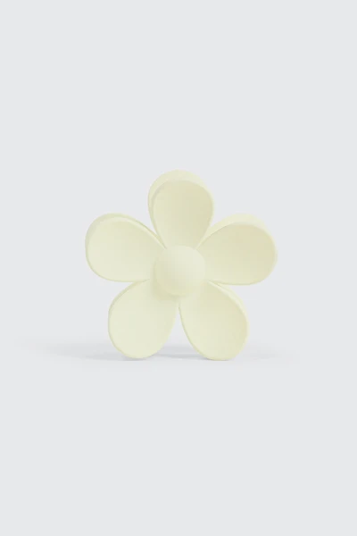 Ardene Daisy Shaped Hair Claw in White