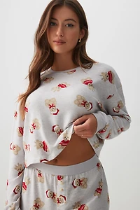 Ardene HUSHSOFT Boxer Short PJ Set in Light | Size | Polyester/Spandex | Eco-Conscious
