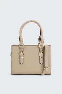 Ardene Small Tote Bag in Beige | Faux Leather/Polyester