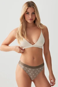 Ardene Everyday Triangle Bralette in Beige | Size | Nylon/Elastane | Eco-Conscious | Microfiber