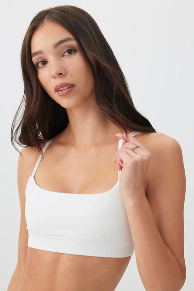 Ardene Seamless Bralette in White | Size | Nylon/Elastane | Eco-Conscious
