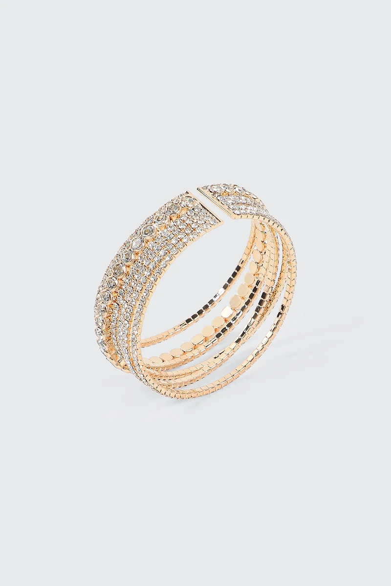 Bracelet multirang à pierres du Rhin