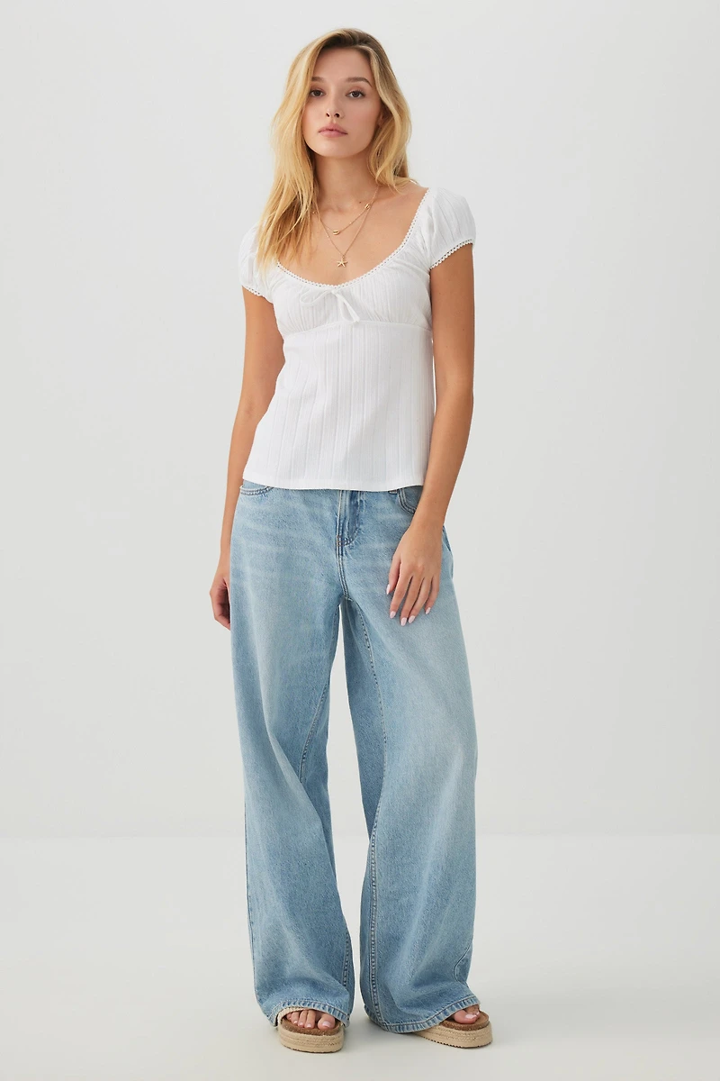 Haut texturé coupe trapèze