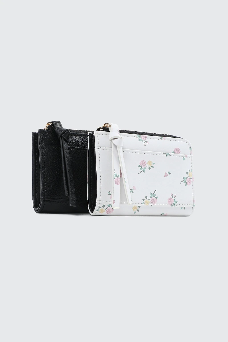 Portefeuille compact en faux cuir