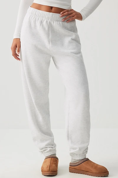 Ardene MADESOFT Fleece Baggy Sweatpants in Mushroom | Size | Polyester/Cotton | Eco-Conscious