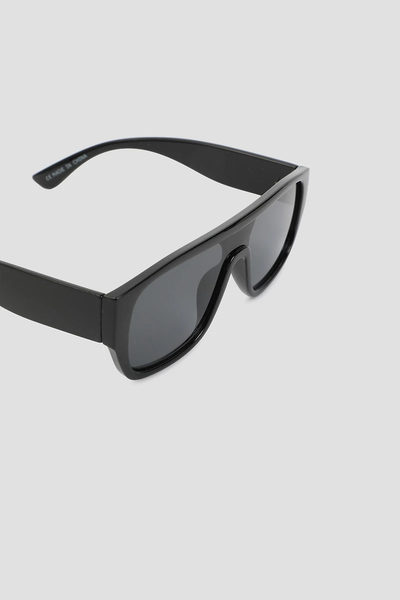 Lunettes de soleil carrées plates surdimensionnées