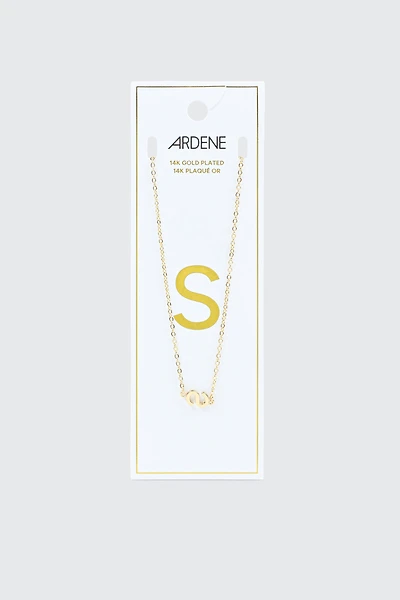 Ardene 14K Gold Plated Initial S Necklace