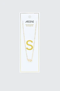 Ardene 14K Gold Plated Initial S Necklace