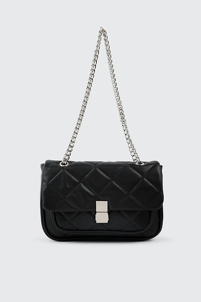 Ardene Chain Strap Quilted Bag in | 100% Recycled Polyester/Faux Leather | Eco-Conscious