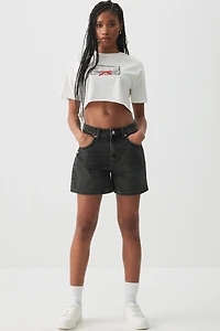 T-shirt graphique à bordure brute