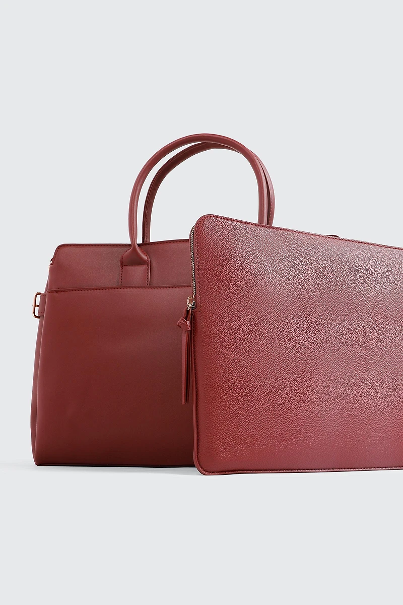 Fourre-tout avec pochette d'ordinateur portable