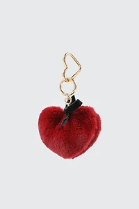 Ardene Plushie Heart Charm in Burgundy