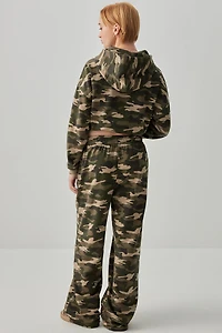 Pantalon de jogging à jambe large camouflage