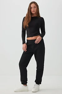 Ardene Slim Fit Sweatpants in | Size | Polyester/Cotton | Fleece-Lined | Eco-Conscious