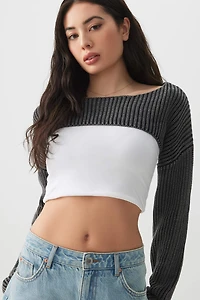 Ardene Boat Neck Shrug Sweater in | Size | 100% Cotton