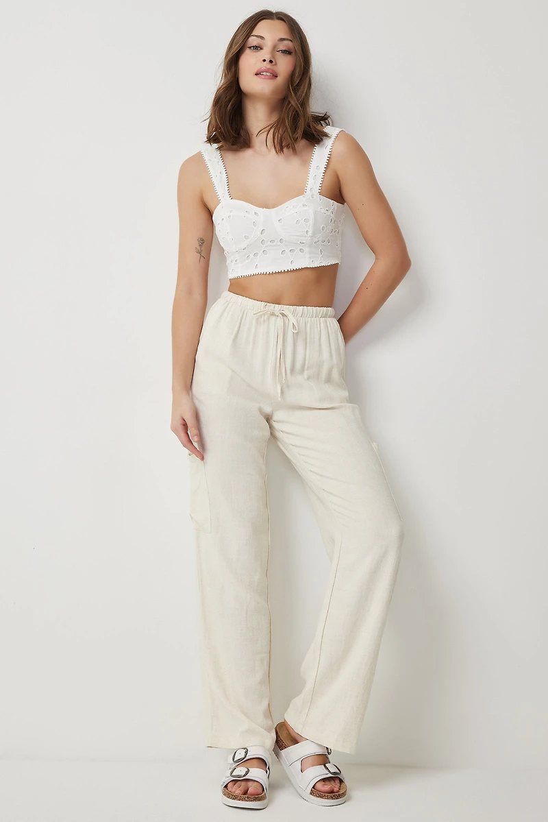 Haut bustier broderie anglaise